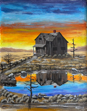 Original art for sale at UGallery.com | Beside Still Waters by Art Clark | $575 | acrylic painting | 20' h x 16' w