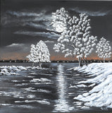 Original art for sale at UGallery.com | Breath of Winter by Art Clark | $750 | acrylic painting | 18' h x 18' w | thumbnail 1