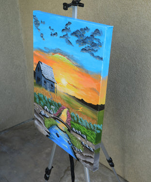Color and Silence by Art Clark |  Side View of Artwork 