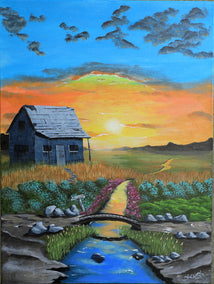 acrylic painting by Art Clark titled Color and Silence