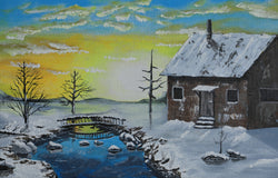 Original art for sale at UGallery.com | Echoes on the Homestead by Art Clark | $700 | acrylic painting | 18' h x 24' w | thumbnail 4