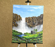 Original art for sale at UGallery.com | Emerald Valley's Secret by Art Clark | $550 | acrylic painting | 20' h x 16' w | thumbnail 3