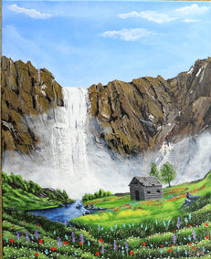 acrylic painting by Art Clark titled Emerald Valley's Secret