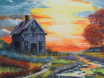 Original art for sale at UGallery.com | Paradise Forgotten by Art Clark | $475 | acrylic painting | 12' h x 9' w | thumbnail 4