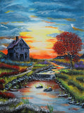 Original art for sale at UGallery.com | Paradise Forgotten by Art Clark | $350 | acrylic painting | 12' h x 9' w | thumbnail 1