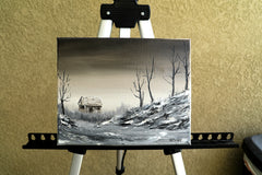 Original art for sale at UGallery.com | Shades of Grey by Art Clark | $325 | oil painting | 8' h x 10' w | thumbnail 3