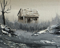 Original art for sale at UGallery.com | Shades of Grey by Art Clark | $375 | oil painting | 8' h x 10' w | thumbnail 4