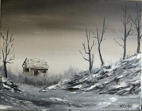 Original art for sale at UGallery.com | Shades of Grey by Art Clark | $375 | oil painting | 8' h x 10' w