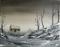 Original art for sale at UGallery.com | Shades of Grey by Art Clark | $325 | oil painting | 8' h x 10' w | thumbnail 1