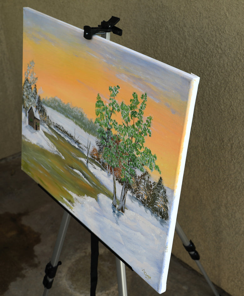 Silent Serenity by Art Clark |  Side View of Artwork 