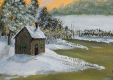 Original art for sale at UGallery.com | Silent Serenity by Art Clark | $825 | acrylic painting | 18' h x 24' w | thumbnail 4