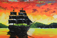 Original art for sale at UGallery.com | The Last Grand Sail by Art Clark | $600 | acrylic painting | 18' h x 24' w | thumbnail 4