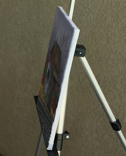 The Train Station by Art Clark |  Side View of Artwork 