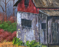 Original art for sale at UGallery.com | The Train Station by Art Clark | $375 | acrylic painting | 14' h x 11' w | thumbnail 3