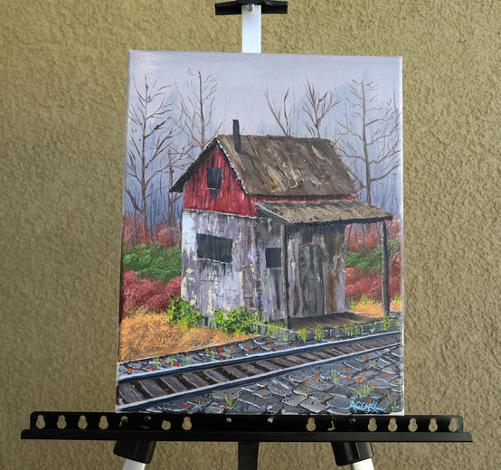 The Train Station by Art Clark |   Closeup View of Artwork 