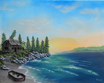 acrylic painting by Art Clark titled Whispering Tide