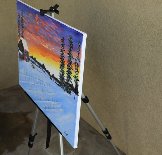 Winter Harvest by Art Clark |  Side View of Artwork 