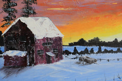 Original art for sale at UGallery.com | Winter Harvest by Art Clark | $950 | acrylic painting | 18' h x 24' w | thumbnail 4