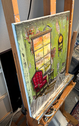 Window to Grace by Art Clark |  Side View of Artwork 