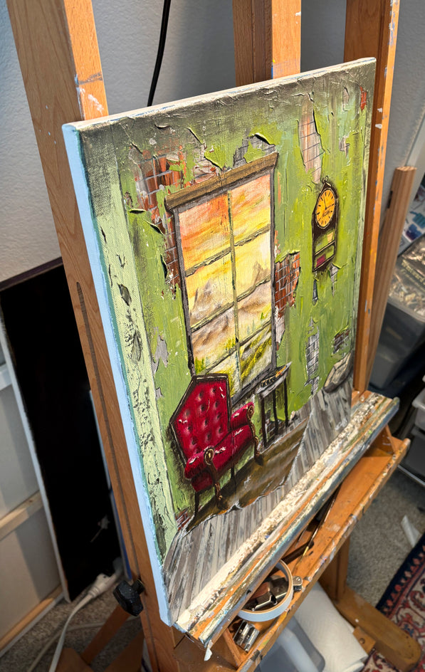 Window to Grace by Art Clark |  Side View of Artwork 