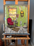 Original art for sale at UGallery.com | Window to Grace by Art Clark | $750 | mixed media artwork | 20' h x 16' w | thumbnail 3