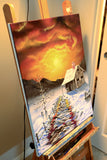 Original art for sale at UGallery.com | Between Fire and Ice by Art Clark | $1,150 | oil painting | 22' h x 18' w | thumbnail 2