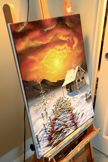 Between Fire and Ice by Art Clark |  Side View of Artwork 