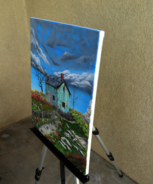 Mountain Top Splendor by Art Clark |  Side View of Artwork 