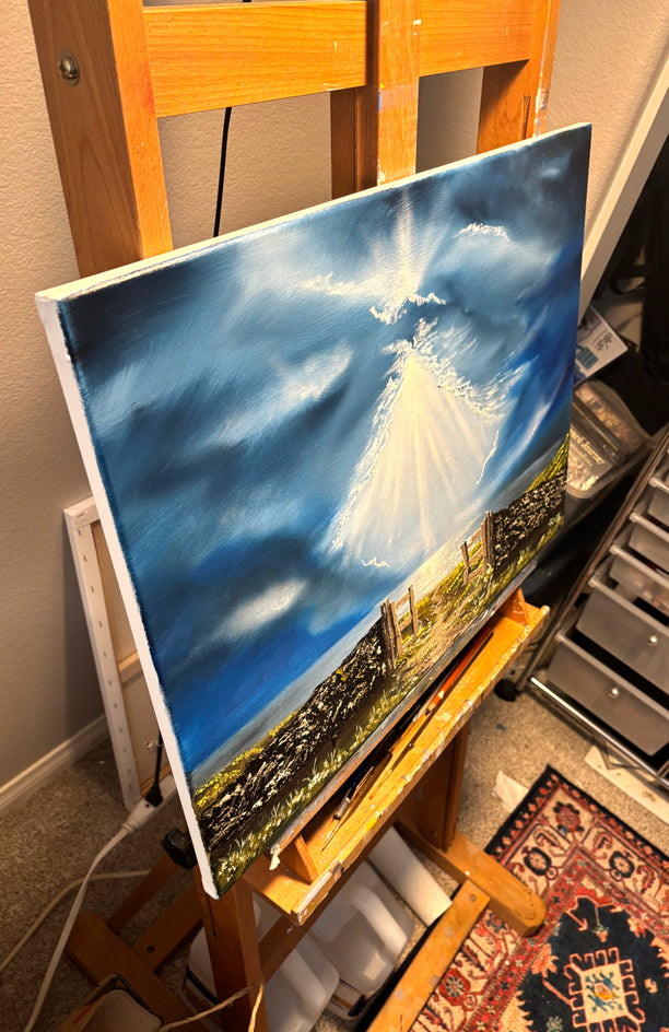 The Invitation by Art Clark |  Side View of Artwork 