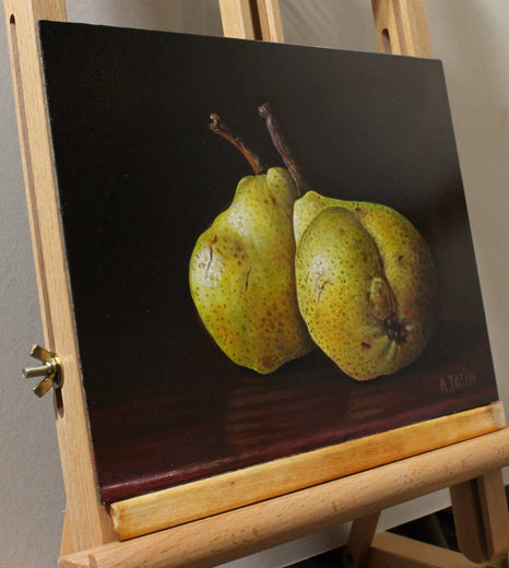 A Pair of Pears by Art Tatin |  Side View of Artwork 