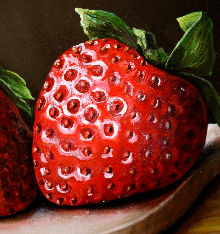 Strawberries Are Good for You by Art Tatin |  Closeup View of Artwork 
