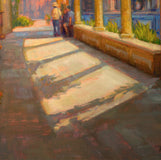 Original art for sale at UGallery.com | Beneath the Arches by Aruna Rao | $1,900 | oil painting | 16' h x 20' w | thumbnail 4