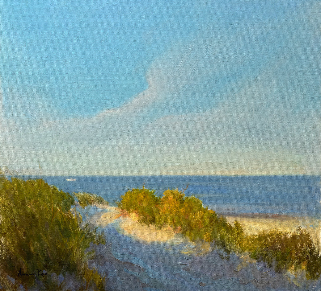 Quiet Horizons by Aruna Rao |  Closeup View of Artwork 