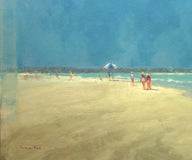 Original art for sale at UGallery.com | Salty Sea Breezes by Aruna Rao | $5,250 | oil painting | 36' h x 36' w | thumbnail 4