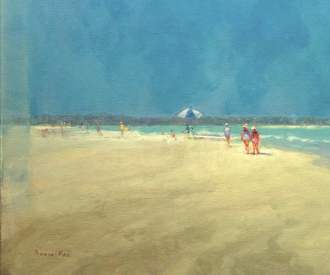 Salty Sea Breezes by Aruna Rao |  Closeup View of Artwork 