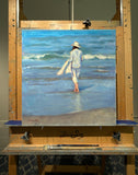 Original art for sale at UGallery.com | She’s Like the Wind by Aruna Rao | $2,000 | oil painting | 20' h x 20' w | thumbnail 3