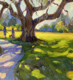 Original art for sale at UGallery.com | Under the Oaks by Aruna Rao | $1,175 | oil painting | 12' h x 16' w | thumbnail 4
