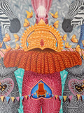 Original art for sale at UGallery.com | Coronation by Arvind Kumar Dubey | $6,300 | acrylic painting | 48' h x 36' w | thumbnail 4