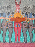 Original art for sale at UGallery.com | Coronation by Arvind Kumar Dubey | $6,300 | acrylic painting | 48' h x 36' w | thumbnail 1