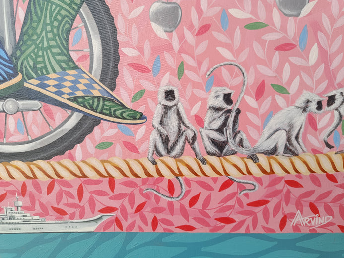 Life in the City by Arvind Kumar Dubey |   Closeup View of Artwork 