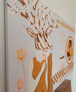 Long Drive by Arvind Kumar Dubey |  Side View of Artwork 