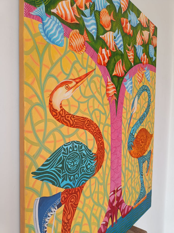 Mirage by Arvind Kumar Dubey |  Side View of Artwork 