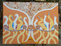 Original art for sale at UGallery.com | Swayanwar  (Self Choice) by Arvind Kumar Dubey | $3,800 | acrylic painting | 36' h x 48' w | thumbnail 3