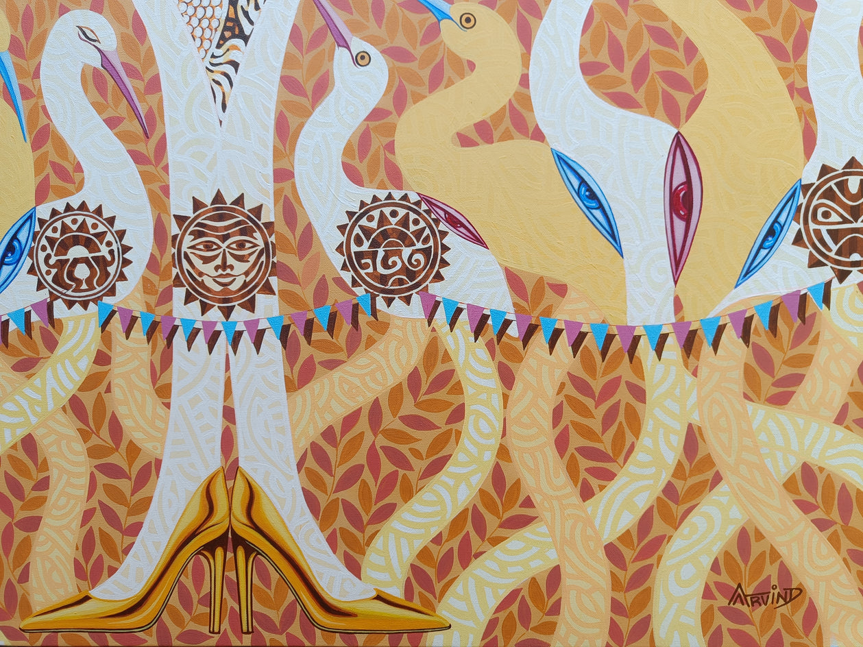 Swayanwar  (Self Choice) by Arvind Kumar Dubey |  Closeup View of Artwork 