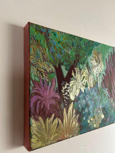 Gilded Covey by Autumn Rose |  Side View of Artwork 