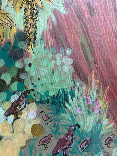 Gilded Covey by Autumn Rose |   Closeup View of Artwork 