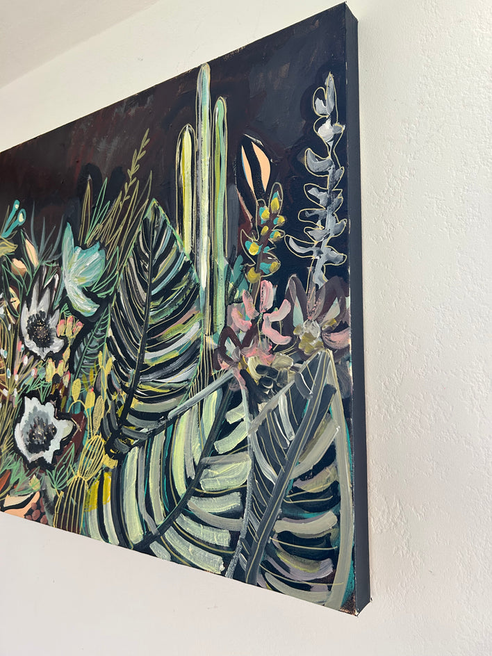 Nocturnal by Autumn Rose |  Side View of Artwork 