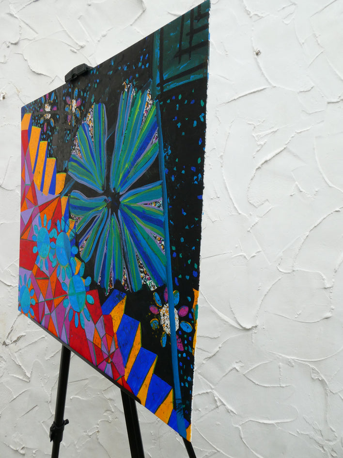 Descent by Ava Doran |  Side View of Artwork 