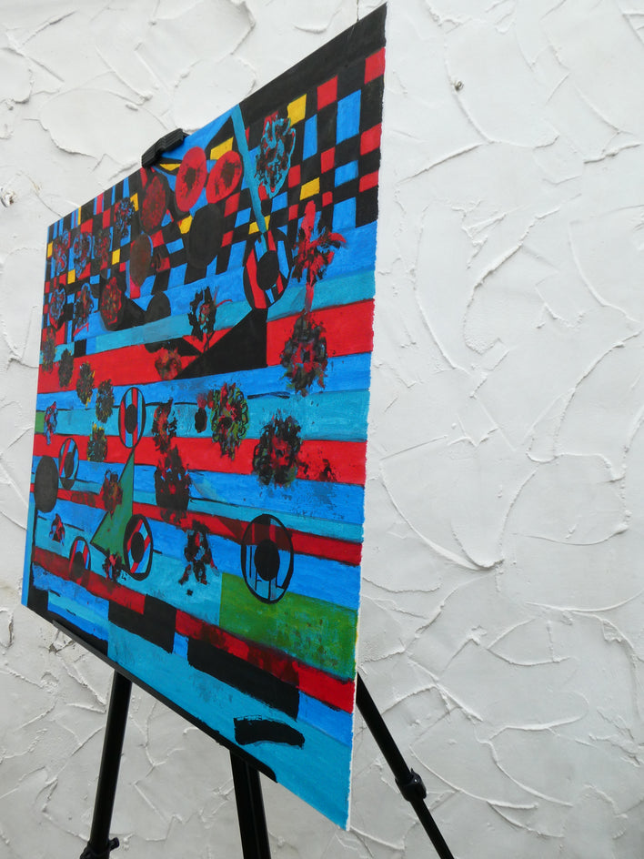 Field of Poppies by Ava Doran |  Side View of Artwork 