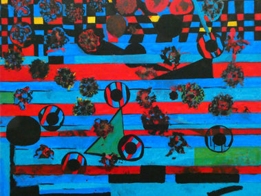 ink artwork by Ava Doran titled Field of Poppies